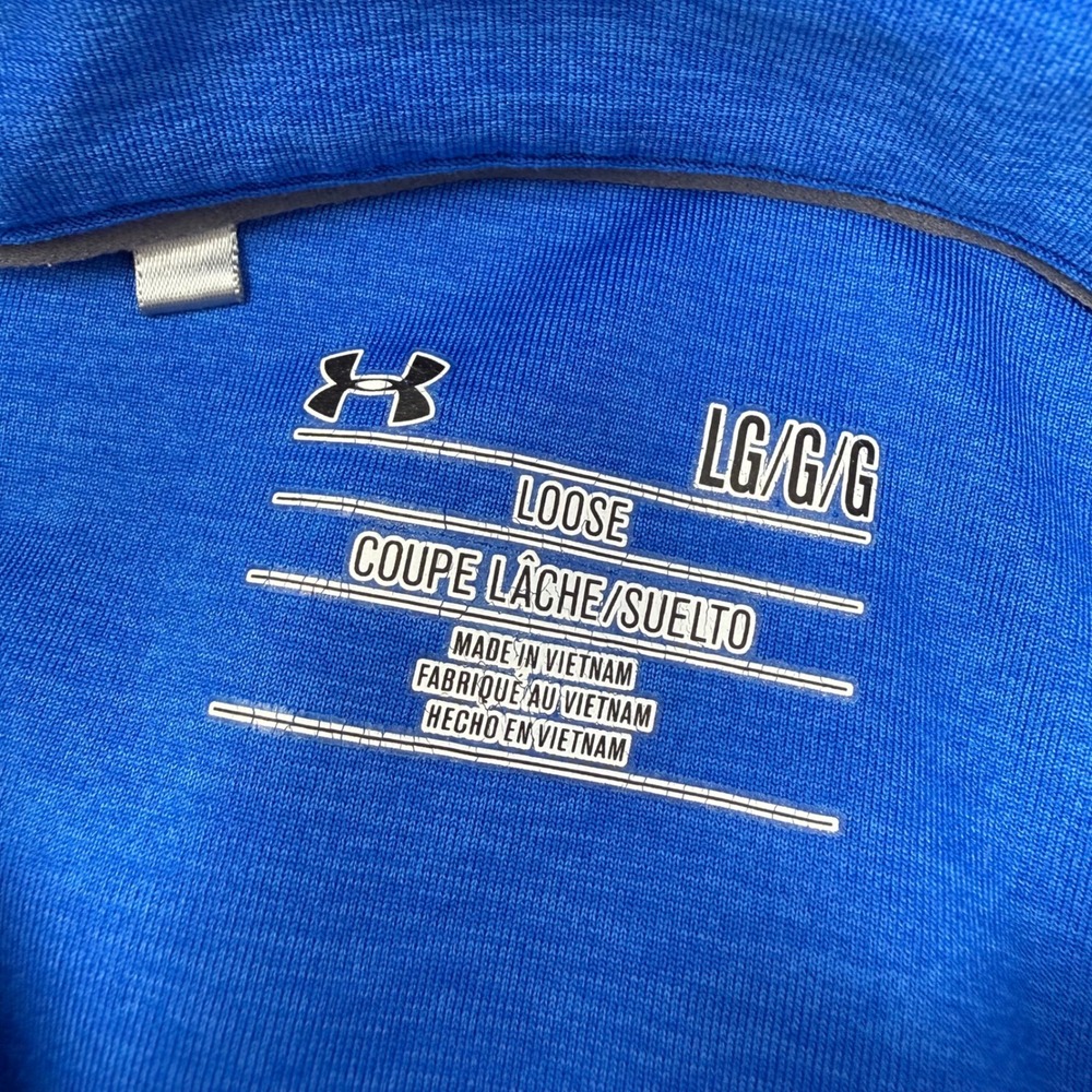 Under Armour Men's Long Sleeve Golf Polo Shirt Bethesda 1947 Blue Large - Picture 2 of 8